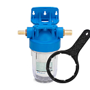 ATLAS Фильтр для питьевой воды 300 л/ч / 5 дюймов с одинарным корпусом / Фильтрующий картридж в виде гранулята с активированным углем / 5 микрон