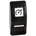 Клавиша с подсвечиваемым символом Подсветка панели приборов из черного поликарбоната для выключателя Marina R II, Osculati 14.299.50