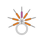 Garbolino competition GOTAE0100-3OR Stoppers  Orange 5 mm