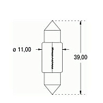 Euromarine OBT121382 10W 12V гирлянда луковица 2 единицы Grey 11 x 39 mm