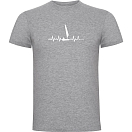 Купить Kruskis CA65500258S176 Футболка с коротким рукавом Sailing Heartbeat Серый Heather Grey M 7ft.ru в интернет магазине Семь Футов
