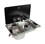 Плита газовая с мойкой, стеклянная крышка Cansrl 50.805.05