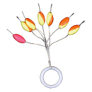 Купить Garbolino GOTAE0150-2JA/OR Loop Thimbles Эластичный протектор Оранжевый Yellow / Orange / Pink 2 7ft.ru в интернет магазине Семь Футов