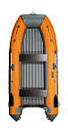 Надувная лодка ПВХ, RiverBoats RB 350 НДНД, серо-оранжевый RB350NDGO