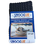 Sea-dog line 354-301110020BK1 Twisted Nylon 6m Черный  Black 10 mm 