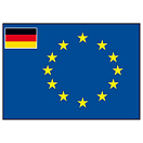 Купить Talamex 27332300 European With Small Germany Flag Голубой  Blue 100 x 150 cm  7ft.ru в интернет магазине Семь Футов