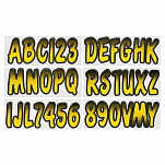 Trac outdoors 328-YEBKG200 Series 200 Регистрационное письмо Желтый Yellow / Black