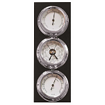 Autonautic instrumental EPC Minor Series Панель метеостанции из хромированной латуни Black / Silver 72 mm