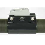 Стопор щелевой для гика Clamcleat Unifiber CL244S7 c нейлоновым зажимом стрелы 30-33мм для троса Ø3-5мм 42x22x20мм из серого алюминия