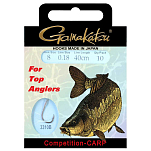 Gamakatsu 140262-00600-00025-00 Booklet Carp 3310F Палатка Крюк 0.250 мм Черный NS Black 6 