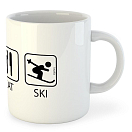 Купить Kruskis 42611S119 325ml Sleep Eat And Ski Mug Белая  White 325 ml (11 oz) 7ft.ru в интернет магазине Семь Футов
