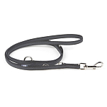 Julius k-9 218GM-DP Прорезиненный тренировочный поводок 14 mm Черный Black 220 cm