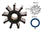 Рабочее колесо / неопрен / 9 лопастей / тип 9