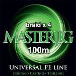 Плетеный шнур для спиннинга Master Jig 100 (MMJ100 диаметр/прочность 0,15/7,6) MMJ100