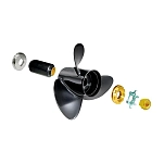 Solas 496-921109910 3-лопастной пропеллер со ступицей алюминий Rubex RH Золотистый Black 241.46 x 254 mm