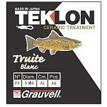 Teklon 491616-12 Truite Крюк Многоцветный  White (10 pcs) 16 (60 cm-0.12 mm) 