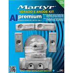Martyr anodes ANOA4407 Mercury Verado L6-200-3 Набор алюминиевых анодов Серебристый Grey