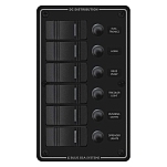 Blue sea systems 661-8373 Water Resistant Panel 6 Position Черный Black