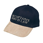 Кепка яхтсмена с надписью "The Captain's Word is Law" Nauticalia 6238 универсальный размер из хлопка