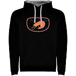 Kruskis SU1067020258C073 Толстовка с капюшоном Fresh Shrimp Two-Colour Черный Black / Grey M