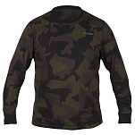 Avid carp A0620164 Футболка с длинным рукавом Distortion Lite Зеленый Camo XL