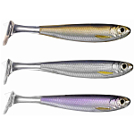 Live target SRS85SK201 Slow-Roll Shiner Paddle Tail Мягкая приманка 75 mm Серебристый Silver / Blue   Soft lures