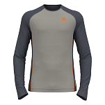 Odlo 111292-10848-L Базовый слой с длинным рукавом Natural Performance Серый Silver Cloud / India Ink Melange L