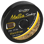 Mikado AMC-MH45B/B Mollia Hooklink Плетеная леска 20 м Коричневый Black / Brown 45 Lbs 