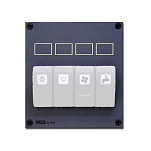 Pros proslv4-npe Панельный переключатель Grey 5x5x2 for 4 Waterproofs Buttons