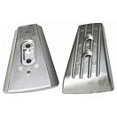 Купить Tecnoseal 2626538A DPS-A/DPS-B Алюминиевая пластина для ног  Silver 150 x 90 x 60 mm  7ft.ru в интернет магазине Семь Футов