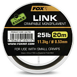 Fox international CAC792 Edges Link 20 m Монофиламент Бесцветный Clear / Khaki 0.640 mm 
