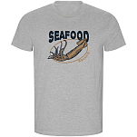 Kruskis CA66900458C068 Футболка с коротким рукавом Seafood Squid ECO Серый Heather Grey XL