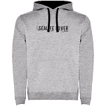 Kruskis SU1067045802C079 Толстовка с капюшоном Sealife Lover Two-Colour Серый Heather Grey / Black XL