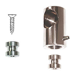 Forniture nautiche italiane 2928325S Левая заглушка  Silver 25 mm 