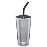 Klean kanteen 1005725 Insulated Tumbler 473ml Straw Крышка Термо Серебристый Brushed Stainless