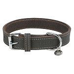 Trixie 19046 Rustic Промасленный кожаный ошейник Коричневый Gray 27-30 cm