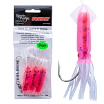 Black magic SQUIDLY09PO Squidly 90 Mm Рыболовное Перо Бесцветный Pink / Orange