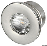 Встраиваемый LED светильник дежурного освещения 12/24В 1Вт 110Лм белый свет фронтальный пучок, Osculati 13.429.90