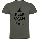 Купить Kruskis CA65500438S090 Футболка с коротким рукавом Keep Calm And Sail Зеленый Dark Army Green XL 7ft.ru в интернет магазине Семь Футов