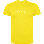 Kruskis CA65500603S175 Футболка с коротким рукавом Fishing Heartbeat Желтый Yellow 3XL