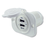 Talamex 14504073 USB Розетка Двойная 3.4A с участием Промывать Рамка Белая White