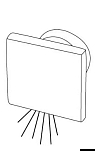 SQUARE built-in courtesy blue light downward, Osculati 13.188.31