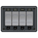 Купить Blue sea systems 661-8262 Contura Water Resistant 12V DC Panel 4 Position Черный Black / Grey 7ft.ru в интернет магазине Семь Футов