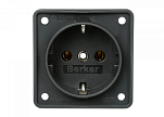 BERKER 941852505 INTEGRO FLOW Розетка/антрацитовый коврик