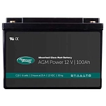 Whisper power 40290031 Аккумулятор AGM Power Glass Matt 100Ah 12V Black