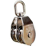 Goldenship GS71085 Двойной шкив с поворотной проушиной Серебристый 6 mm 