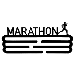 Wellhome WH14281 вешалка для медалей Marathon Серебристый Black 30x13.5 cm
