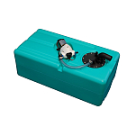 Жёсткий водяной бак Can-SB 01.2948 77л 750х390х290мм шланг Ø38мм с насосом 12В 6А 3бар 12л/мин Ø12мм для пресной воды из полиэтилена зеленый