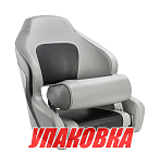 Кресло с болстером Delux Sport Flip Up, обивка угольный/серый винил (упаковка из 4 шт.) Marine Rocket MR10405_pkg_4
