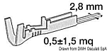 Контакт штекерный MTA Metripack F280 из латуни 2.8 мм 50 шт, Osculati 14.236.45
